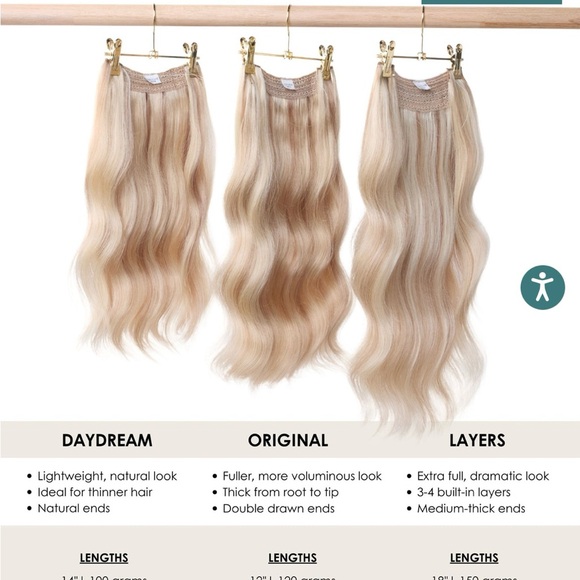 Hidden Crown Halo Luxurious Light Blonde Hair Extensions - Picture 9 of 9